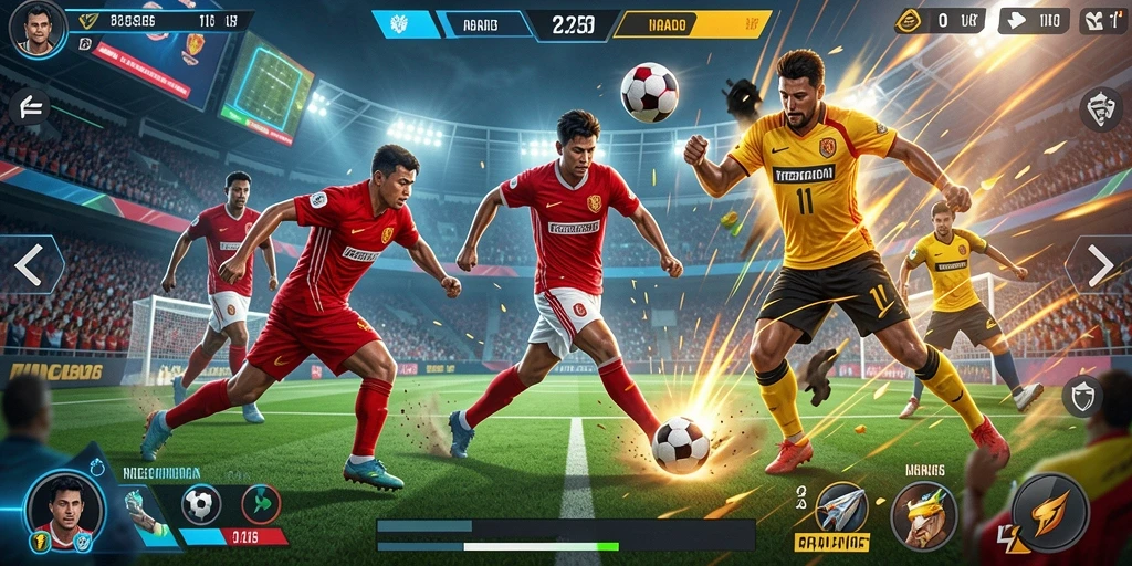 Tangkapan layar menunjukkan mode multiplayer yang kompetitif.