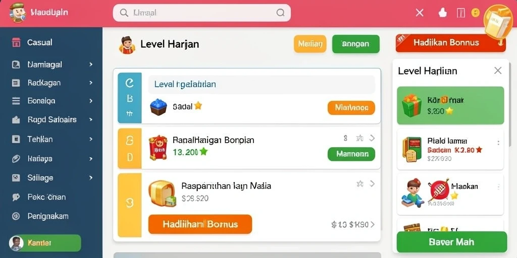 Fitur bonus harian yang menguntungkan bagi pemain.