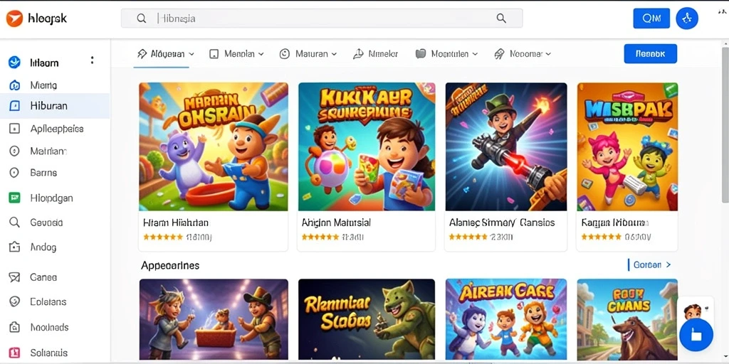 Pemandangan grafik yang menakjubkan dalam permainan.