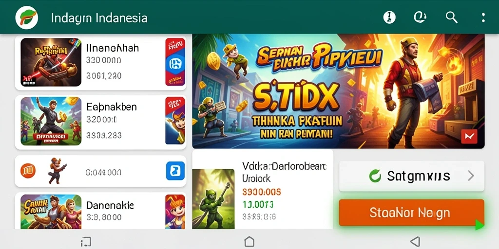 Screenshot menunjukkan variasi permainan yang tersedia.