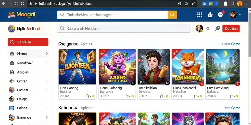 Menu pilihan tema slot yang bervariasi.